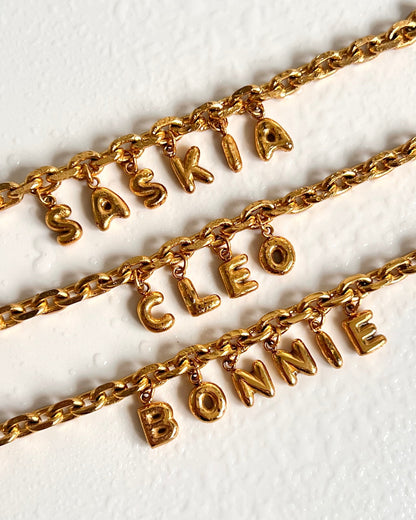 Bubble Letter Name Necklace