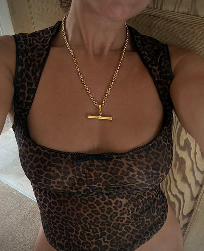 XL T-Bar Necklace silver