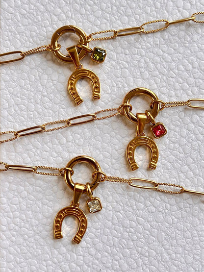 LUCKY BIRTHSTONE NECKLACE