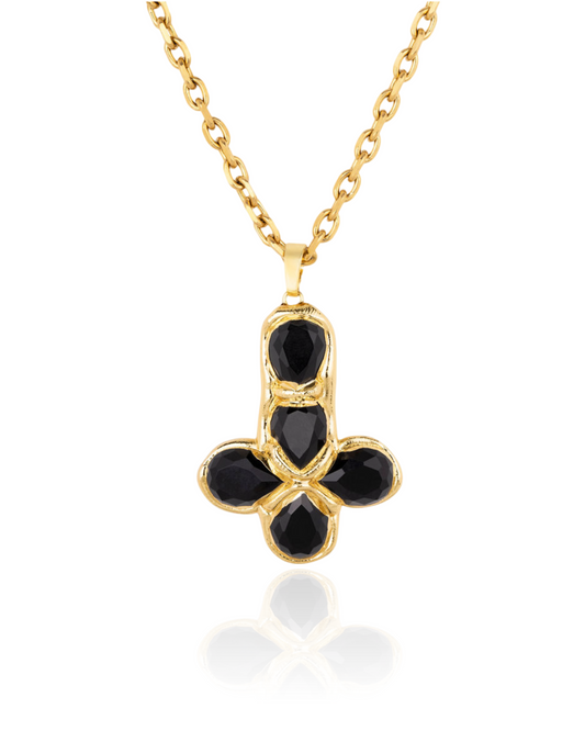 Paloma Necklace in Obsidian
