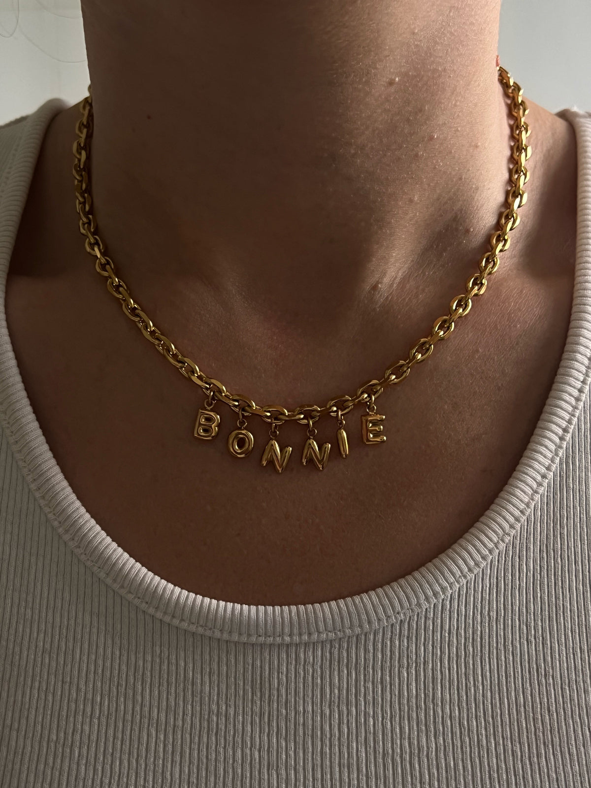Bubble Letter Name Necklace