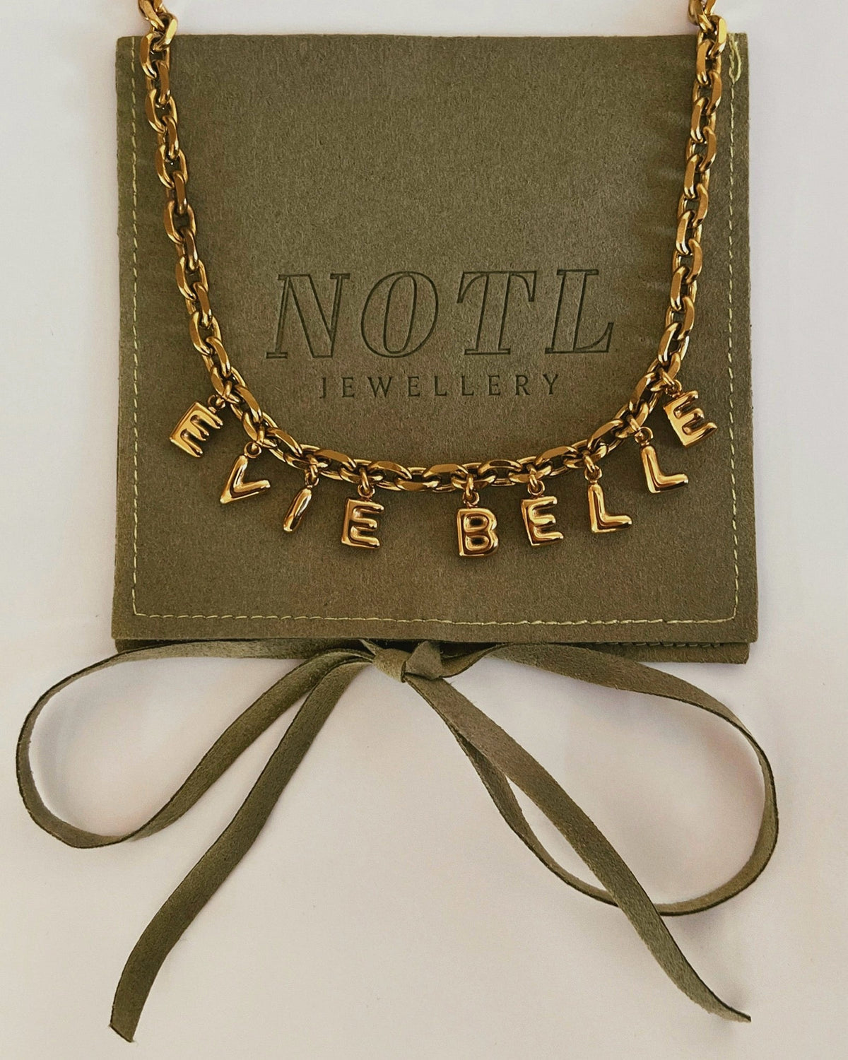 Bubble Letter Name Necklace
