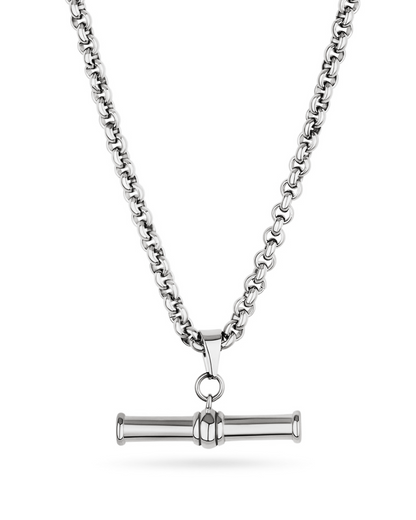 XL T-Bar Necklace silver