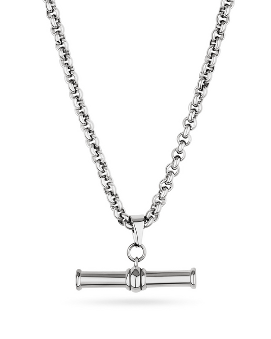 XL T-Bar Necklace silver