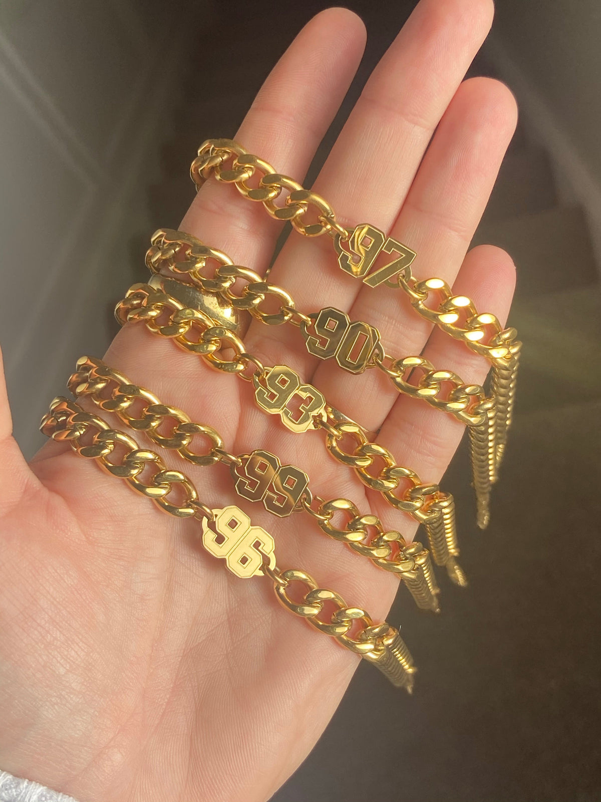 Chunky Birth date anklet